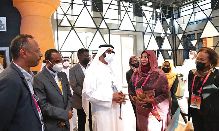 Al Bowardi visits Sudan’s pavilion at Dubai Expo 2020 on Friday.