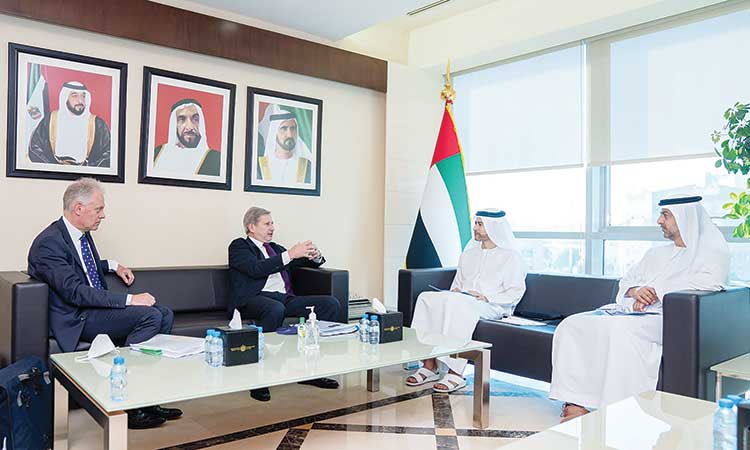 Mohamed Bin Hadi Al Hussaini meets European Commissioner for Budget and Administration and his accompanying delegation.
