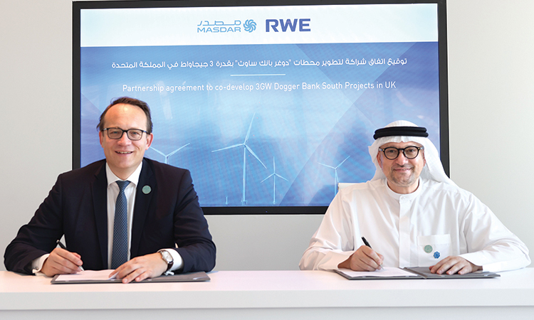 Mohamed Jameel Al Ramahi and Dr Markus Krebber during the signing ceremony in Dubai on Friday.