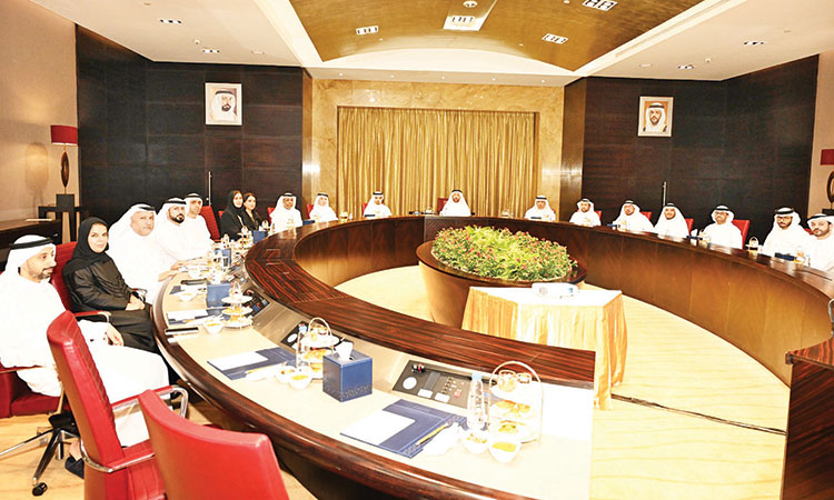 Top officials during the meeting.
