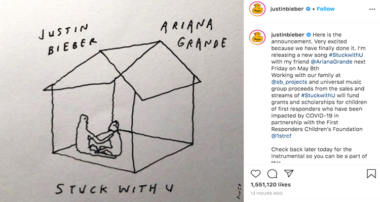 Stream Ariana Grande & Justin Bieber - Stuck with U (Cover by