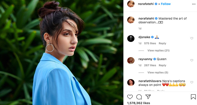 750px x 400px - Bollywood actress and dancer Nora Fatehi shares a stunning photo of herself  on social media - GulfToday