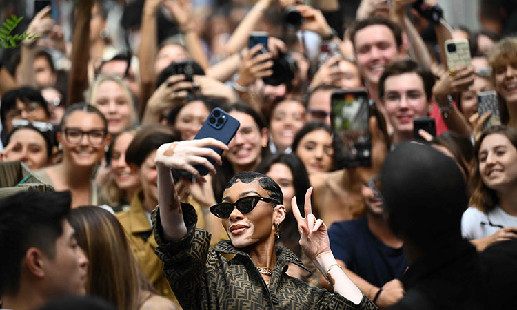 Supermodels grace Kim Jones' Fendi front-row during Milan Fashion Week