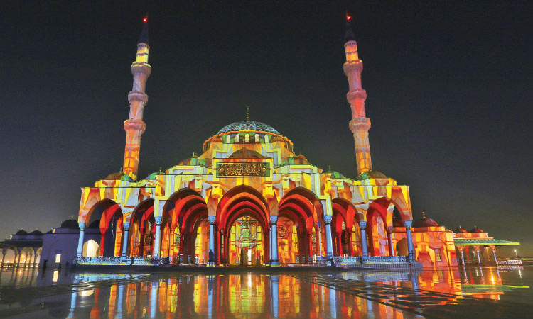 Sharjah Light Festival 2020 adds sparkle to majestic mosques - GulfToday