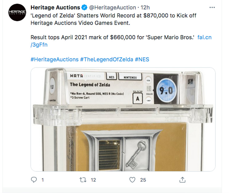 Legend of Zelda breaks world record for most expensive game cart