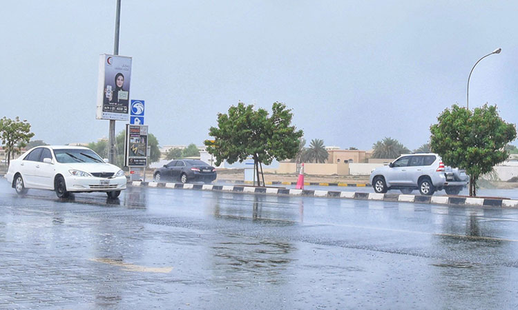 Rain-UAE-road