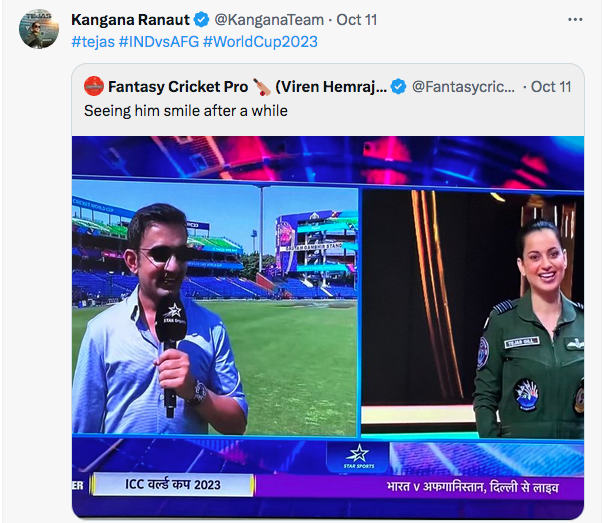 Kangana Ranaut Goes For India Vs Afghanistan Cricket Pre-Match
