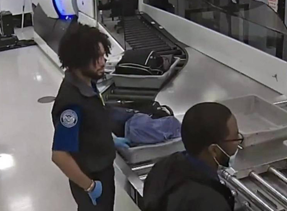 Security staff at a US airport caught stealing from passengers' bags, video  goes viral - GulfToday