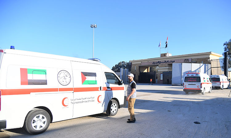 Ambulances-UAEaid-Rafah