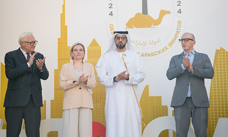 Top officials during the opening ceremony of the UAE Culture Days in Moscow.