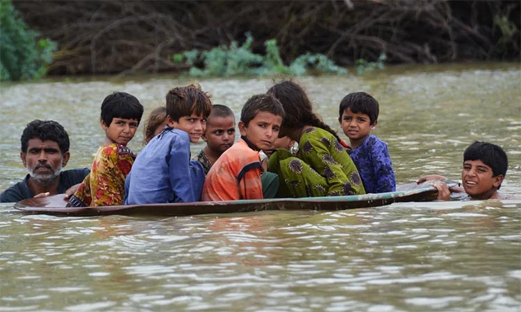 Floods in Pakistan have hit a wide area of the country.