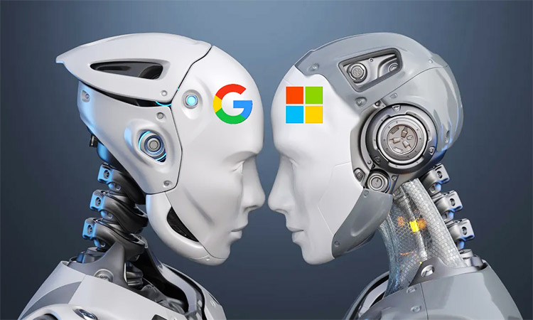 Google and Microsoft have locked horns for an edge in the race of artificial intelligence.