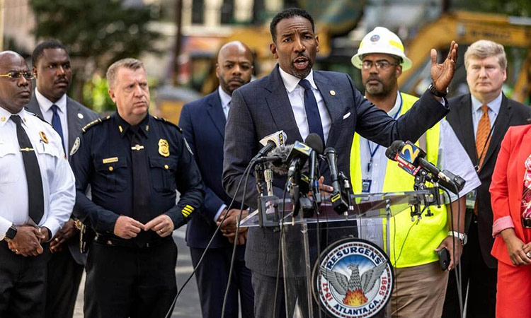 Atlanta Mayor Andre Dickens speaks during a news conference in Atlanta. File/Associated Press