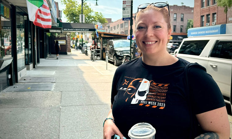 Meg Johansson, 38, has lived in New York for 15 years and can’t remember it being so hot so early in the summer.  Tribune News Service