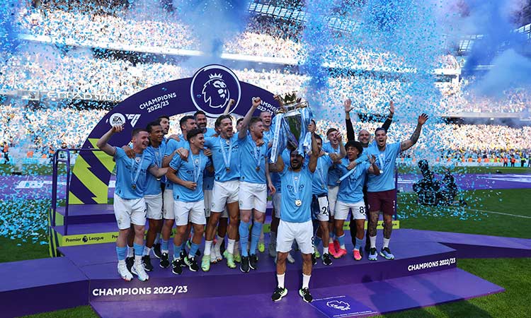 Man City celebrates Premier League title in style