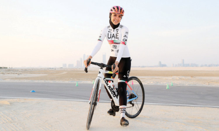 Safiya Alsayegh, the first Emirati-Arab athlete in the UCI Women’s World Tour, has an impressive run with the team as she managed to defend her national titles in both Road and ITT disciplines. File