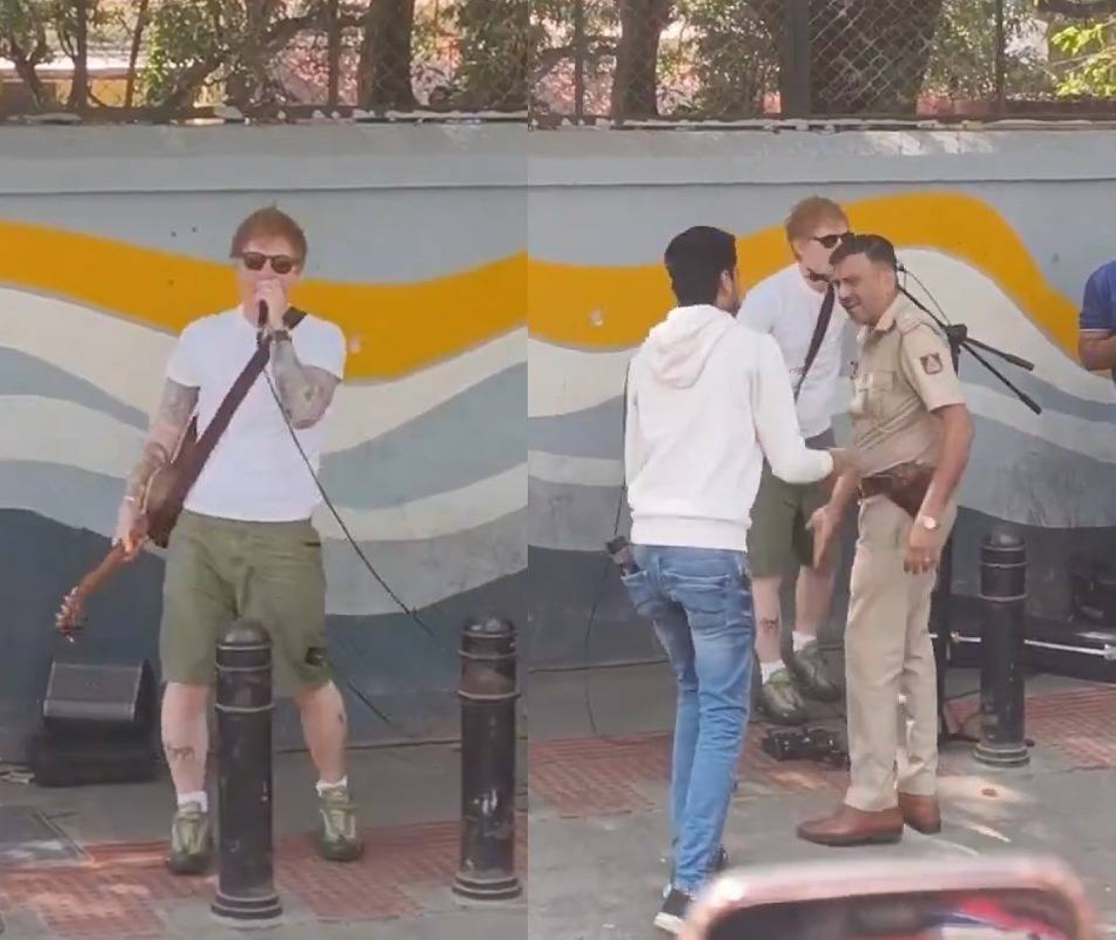 VIDEO: Police stop British singer Ed Sheeran's impromptu street concert in Bengaluru