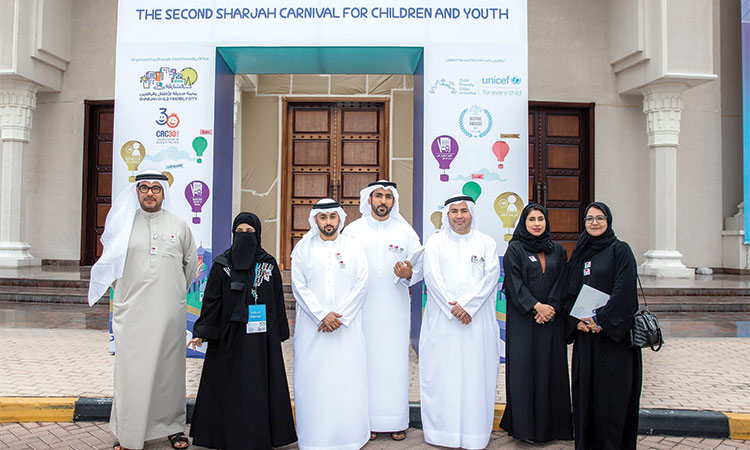 Unicef team tours Sharjah   carnival for kids and youth