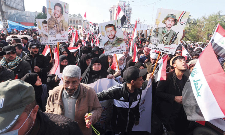 Pro-paramilitary protesters   flood Iraqi protest camp