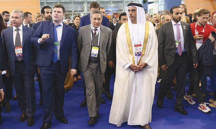 Deputy PM visits Dewa stand at Aqdar summit