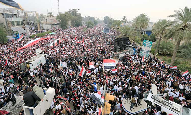 Thousands of Iraqis hold rally seeking US troops’ withdrawal