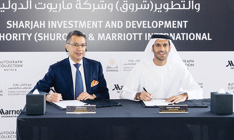 Shurooq signs franchise agreement  for two new hospitality projects