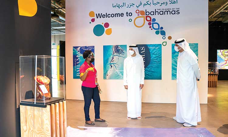 UAE minister visits the Bahamas Pavilion at Expo 2020 Dubai