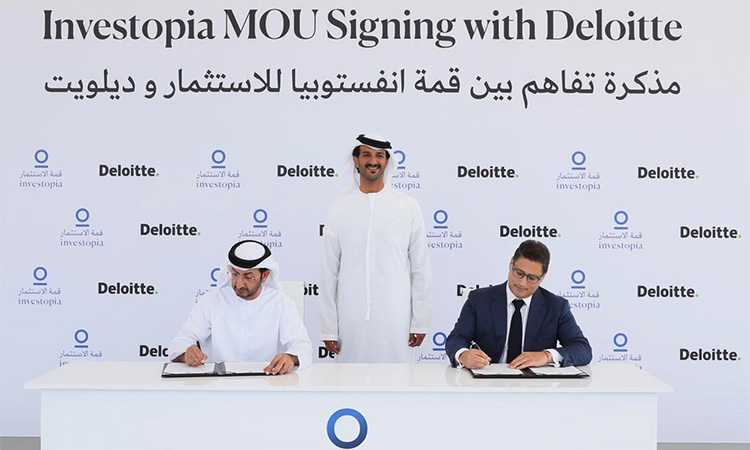 Investopia investment summit  signs MoU with Deloitte Middle East