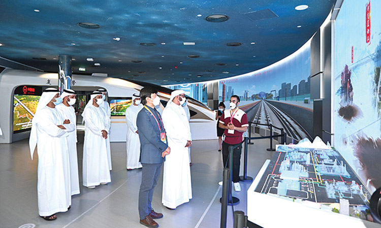 UAE Minister visits pavilions at Expo, explores technological developments