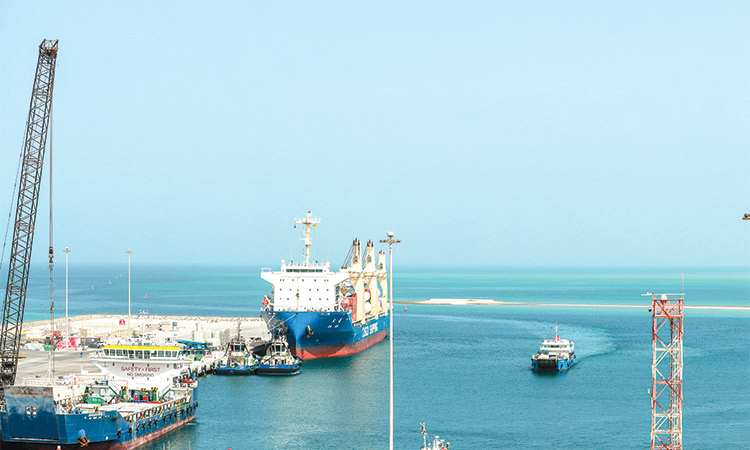 AD Ports Group welcomes first  intl shipment at Mugharraq Port