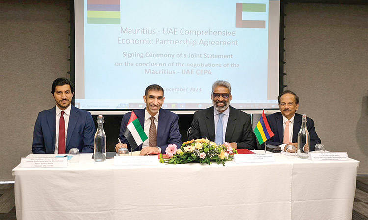 UAE, Mauritius conclude terms of   CEPA to bolster trade, investment