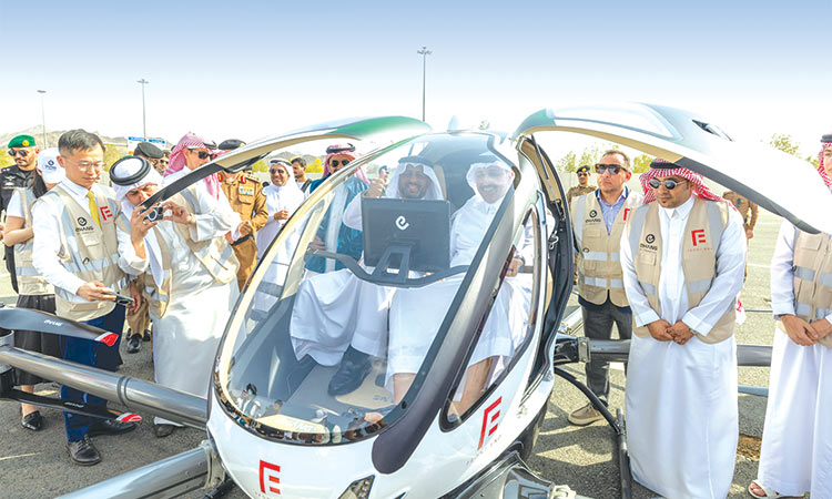 Historic air taxi trial in Makkah