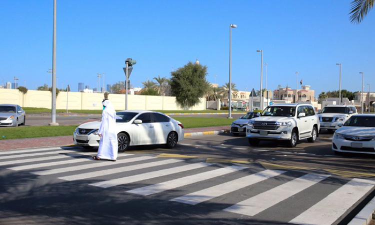 Dhs500 fine, six black points for not giving priority to pedestrians in Abu Dhabi