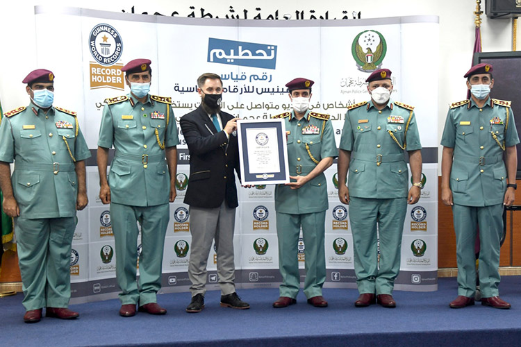 VIDEO: Ajman Police break Guinness World Record with longest online human chain