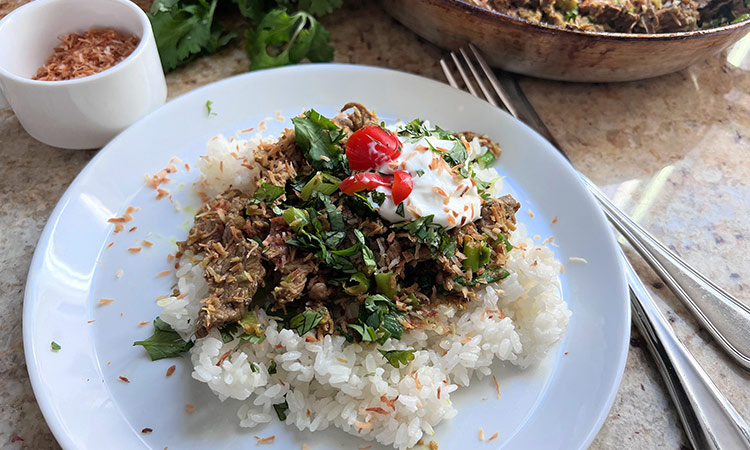 Coconut curry beef from 'Milk Street'