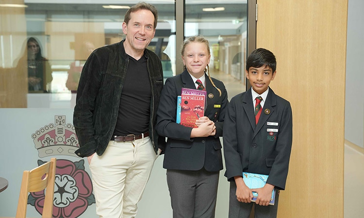 Author Ben Miller’s day out at Royal Grammar School Guildford Dubai