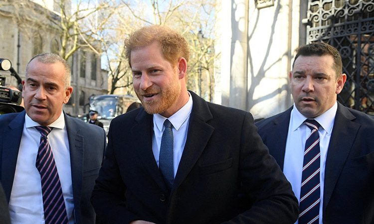 Prince Harry arrives at High Court for phone-tapping and privacy court case