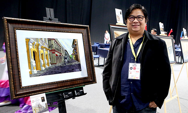 Filipino architect gives a solid structural base to his paintings