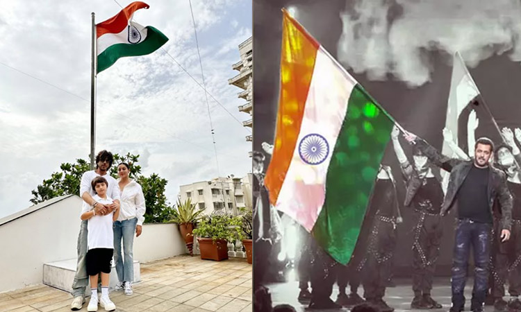 Shah Rukh Khan, Salman share photos with Tricolour on social media