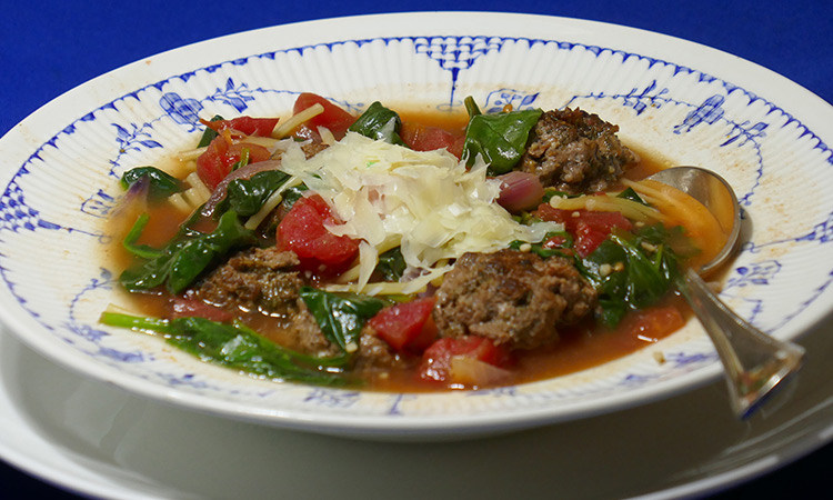 Italian vegetable and meatball soup