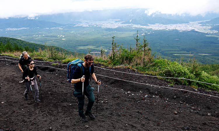 Crowd control at Japan's Mount Fuji as hiking season begins