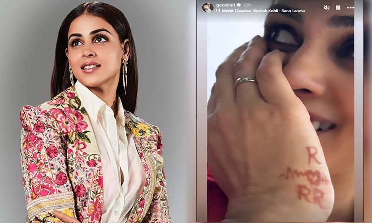 Genelia expresses her love for three ‘Rs’, wears them on her hand