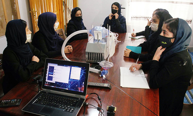 Afghan all-girls robotics team designs low-cost ventilator to treat coronavirus patients