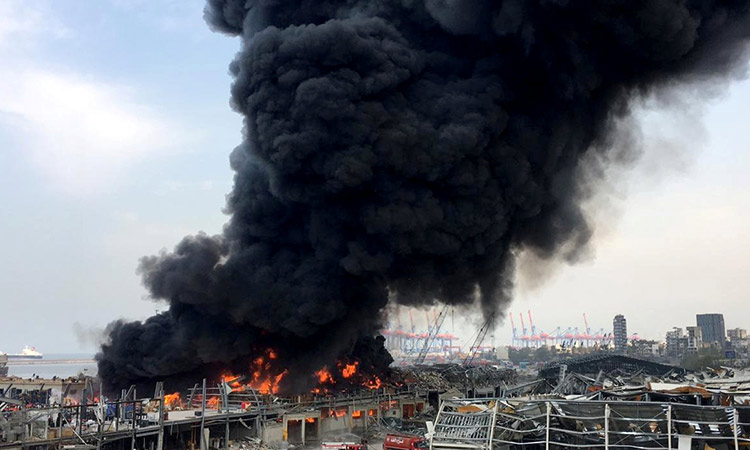 VIDEO: Huge fire at Beirut port weeks after deadly blast