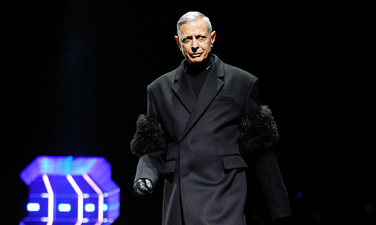 Hollywood A-lister Jeff Goldblum takes to catwalk for Prada in Milan