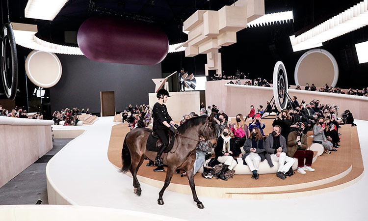 Horse struts catwalk at Chanel's Paris Haute Couture show