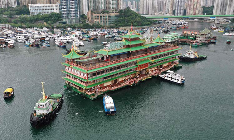 Hong Kong's iconic Jumbo Floating Restaurant capsizes at sea