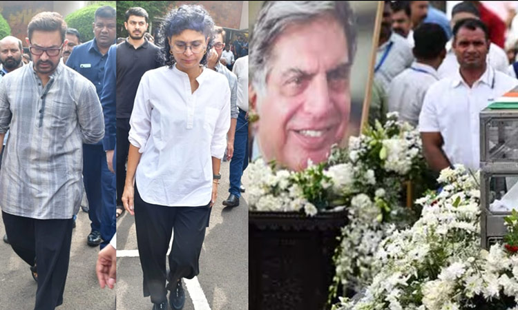 Aamir Khan, Kiran Rao pay last respects to Ratan Tata