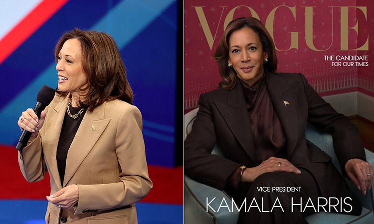 Harris stars on Vogue cover as 'candidate for our times'