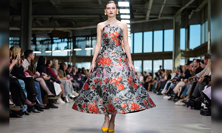 Power blooms in Carolina Herrera's show at New York fashion week